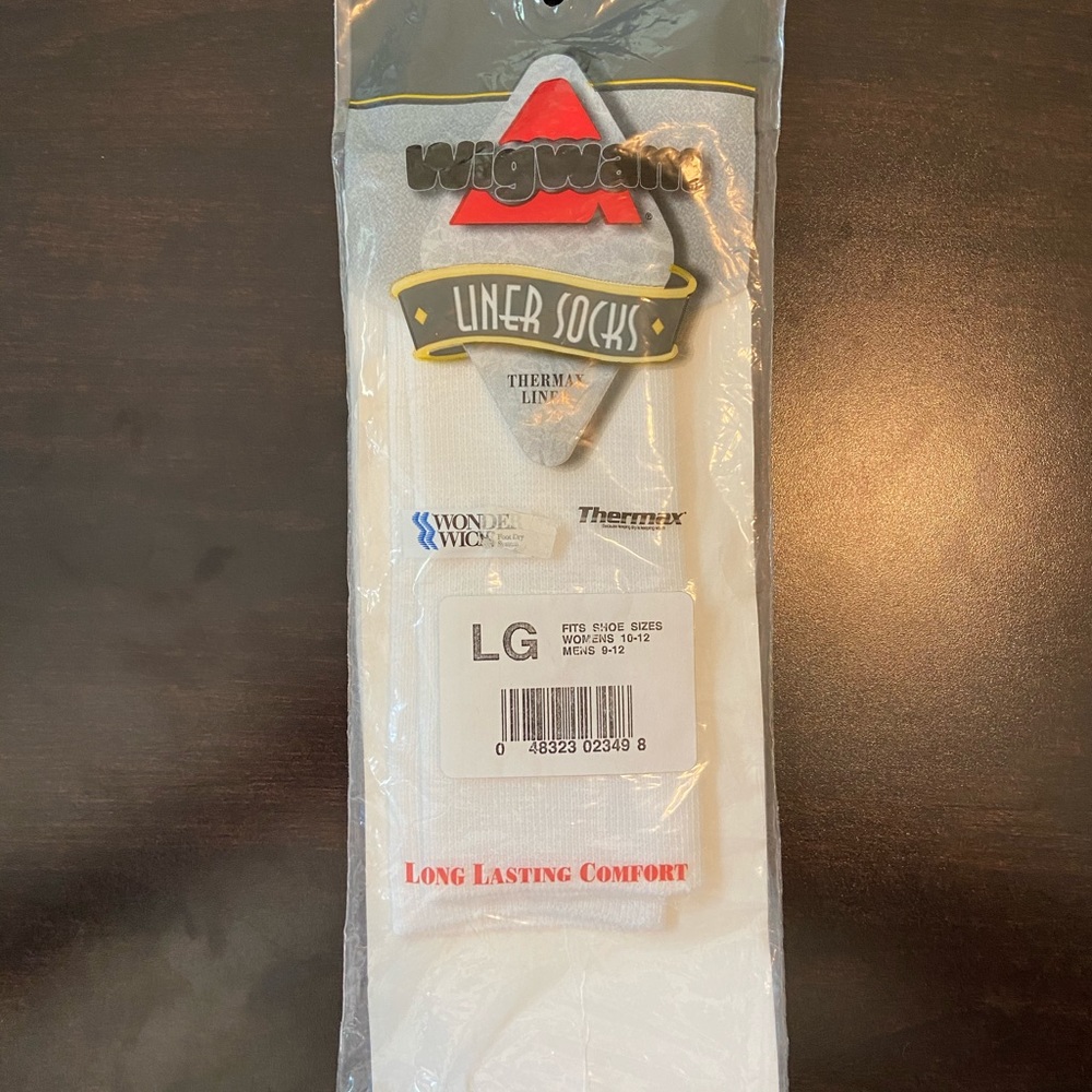 NWT NIB - Wigwam Liner Socks - Thermax Liner
